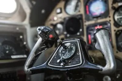 Un volant d'avion 